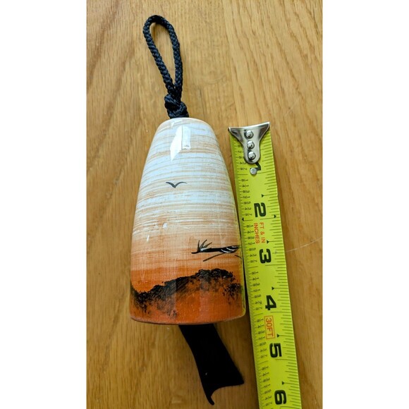 Vintage Hand Painted Ceramic Bell With Cactus And Road Runner - Picture 5 of 7